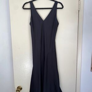All Saints Black Asymmetrical Silk Dress - Small